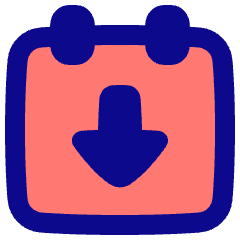 Calendar Download Icon from Plump Pop Set