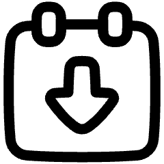 Calendar Download Icon from Plump Line Set