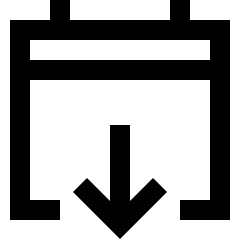 Calendar Download Icon from Sharp Line Set