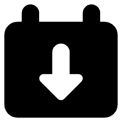 Calendar Download Icon from Core Solid Set