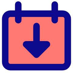 Calendar Download Icon from Core Pop Set