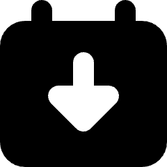 Calendar Download Icon from Micro Solid Set