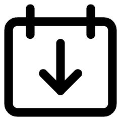 Calendar Download Icon from Core Line Set