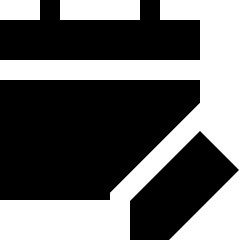 Calendar Edit Icon from Sharp Solid Set