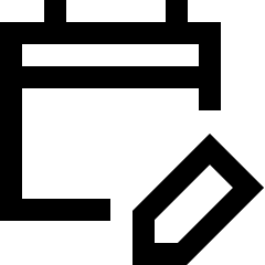 Calendar Edit Icon from Sharp Line Set