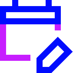 Calendar Edit Icon from Sharp Neon Set
