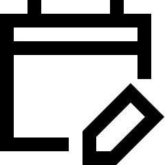 Calendar Edit Icon from Sharp Line Set