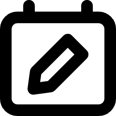 Calendar Edit Icon from Micro Line Set