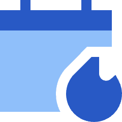 Calendar Fire Icon from Sharp Flat Set