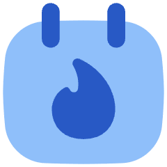 Calendar Fire Icon from Flex Flat Set