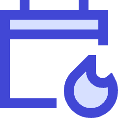 Calendar Fire Icon from Sharp Duo Set
