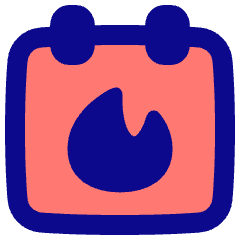 Calendar Fire Icon from Plump Pop Set