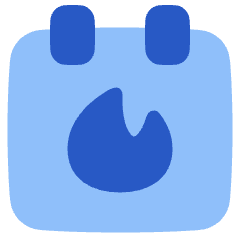 Calendar Fire Icon from Plump Flat Set
