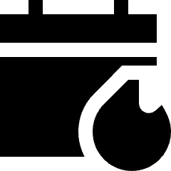 Calendar Fire Icon from Sharp Solid Set