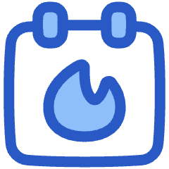 Calendar Fire Icon from Plump Duo Set