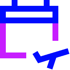 Calendar Flight Icon from Sharp Neon Set