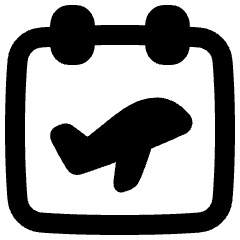 Calendar Flight Icon from Plump Remix Set