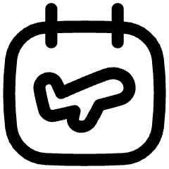 Calendar Flight Icon from Flex Line Set