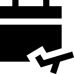 Calendar Flight Icon from Sharp Solid Set