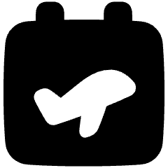 Calendar Flight Icon from Plump Solid Set