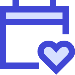 Calendar Heart Icon from Sharp Duo Set