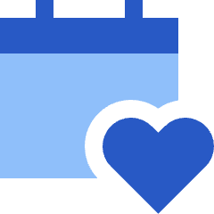 Calendar Heart Icon from Sharp Flat Set