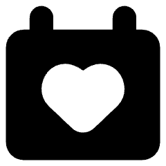 Calendar Heart Icon from Core Solid Set