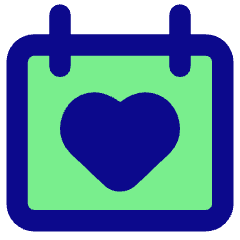 Calendar Heart Icon from Core Pop Set