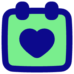 Calendar Heart Icon from Plump Pop Set