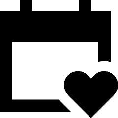 Calendar Heart Icon from Sharp Remix Set