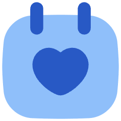 Calendar Heart Icon from Flex Flat Set