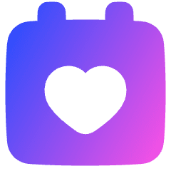 Calendar Heart Icon from Plump Gradient Set