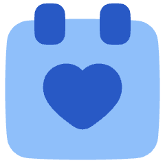 Calendar Heart Icon from Plump Flat Set