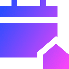 Calendar Home Icon from Sharp Gradient Set