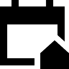 Calendar Home Icon from Sharp Remix Set