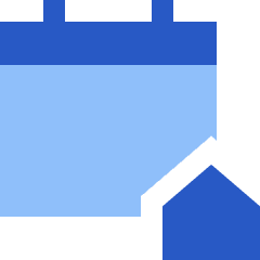 Calendar Home Icon from Sharp Flat Set
