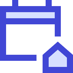 Calendar Home Icon from Sharp Duo Set