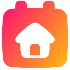 Calendar Home Icon from Plump Gradient Set