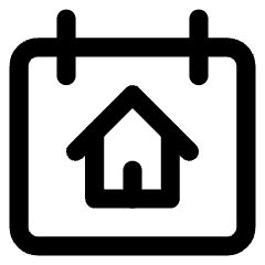 Calendar Home Icon from Core Line Set