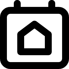 Calendar Home Icon from Micro Line Set