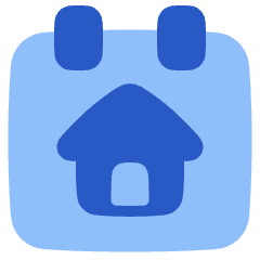 Calendar Home Icon from Plump Flat Set
