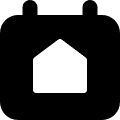 Calendar Home Icon from Micro Solid Set
