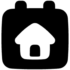 Calendar Home Icon from Plump Solid Set