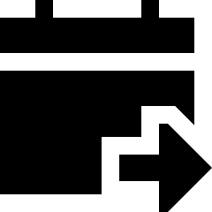 Calendar Jump To Date Icon from Sharp Solid Set