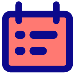Calendar List Icon from Core Pop Set
