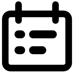 Calendar List Icon from Core Remix Set