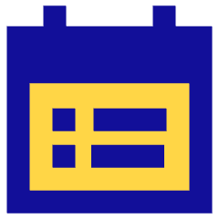 Calendar List Icon from Sharp Pop Set