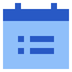Calendar List Icon from Sharp Flat Set