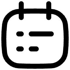 Calendar List Icon from Flex Line Set