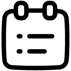 Calendar List Icon from Plump Line Set